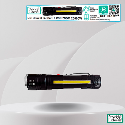 Linterna Recargable con zoom 250000W